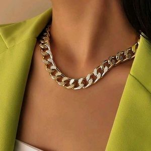 Elegant Gold and Silver Chain Necklace